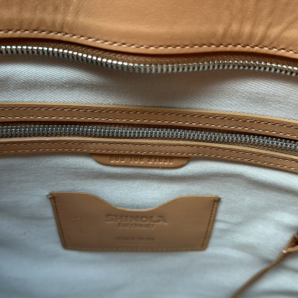 Shinola Camel Tan Latigo Tote Work Bag LIKE NEW! - Picture 8 of 11